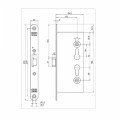 Panic bar lock fireproof door.