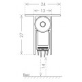 Automatic air-stop with ear for armored door