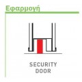 Automatic air-stop with ear for armored door