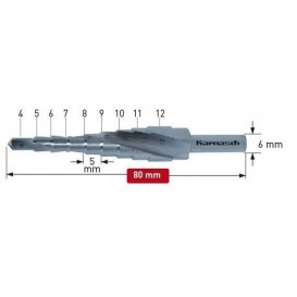 Φρέζες διαβάθμισης 4-12mm Karnasch Γερμανίας HSS-XE(κοβαλτίου)