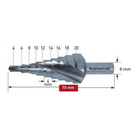 Φρέζες διαβάθμισης 4-20mm Karnasch Γερμανίας HSS-XE(κοβαλτίου)