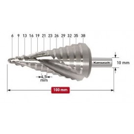 Φρέζες διαβάθμισης     Φρέζες διαβάθμισης 6-30mm Karnasch Γερμανίας HSS-XE(κοβαλτίου)4-20mm Karnasch Γερμανίας HSS-XE(κοβαλτίου)