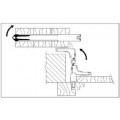 Hinge for four-leaf shutter