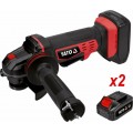 ΓΩΝΙΑΚΟΣ ΤΡΟΧΟΣ ΜΠΑΤΑΡΙΑΣ 18V 125MM SET 2X3AH YT-82828 YATO