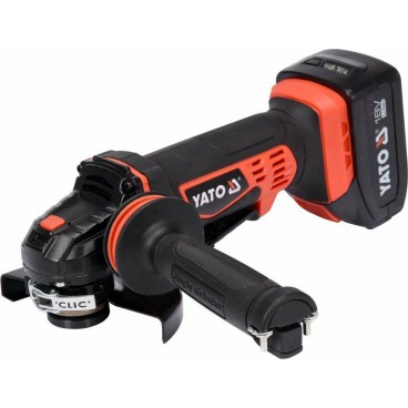 ΓΩΝΙΑΚΟΣ ΤΡΟΧΟΣ ΜΠΑΤΑΡΙΑΣ 18V 125MM SET 2X3AH YT-82828 YATO